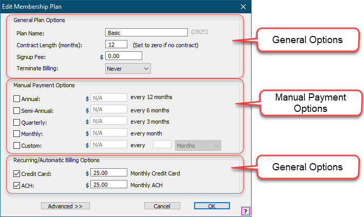 Membership Type Edit - Membership