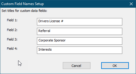 Custom Fields Settings