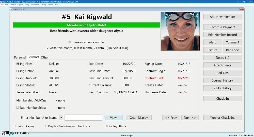customer management software 24 hour gym barcodes